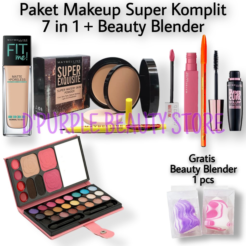 Paket Kosmetik Maybelline Super Lengkap Murah 7 In 1