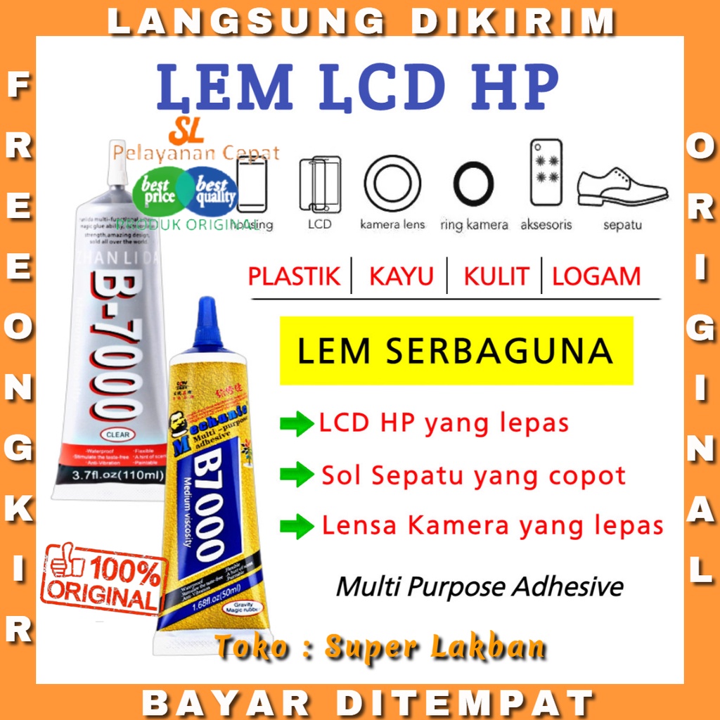 Lem LCD Layar Hp Serba Guna B-7000 50ml Multi Purpose Adhesives