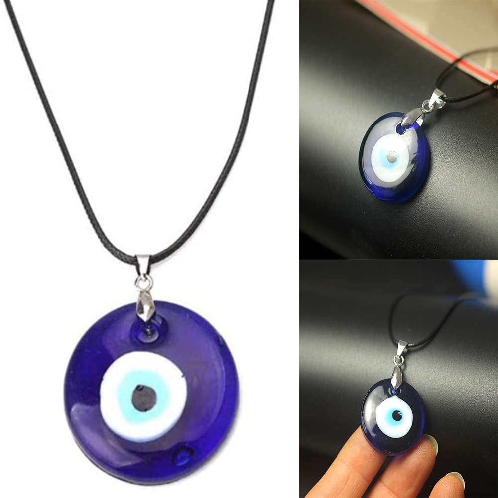 【COD Tangding】Turkish Blue Evil Eyes Charm Pendant Necklace Creative Fashion Jewelry