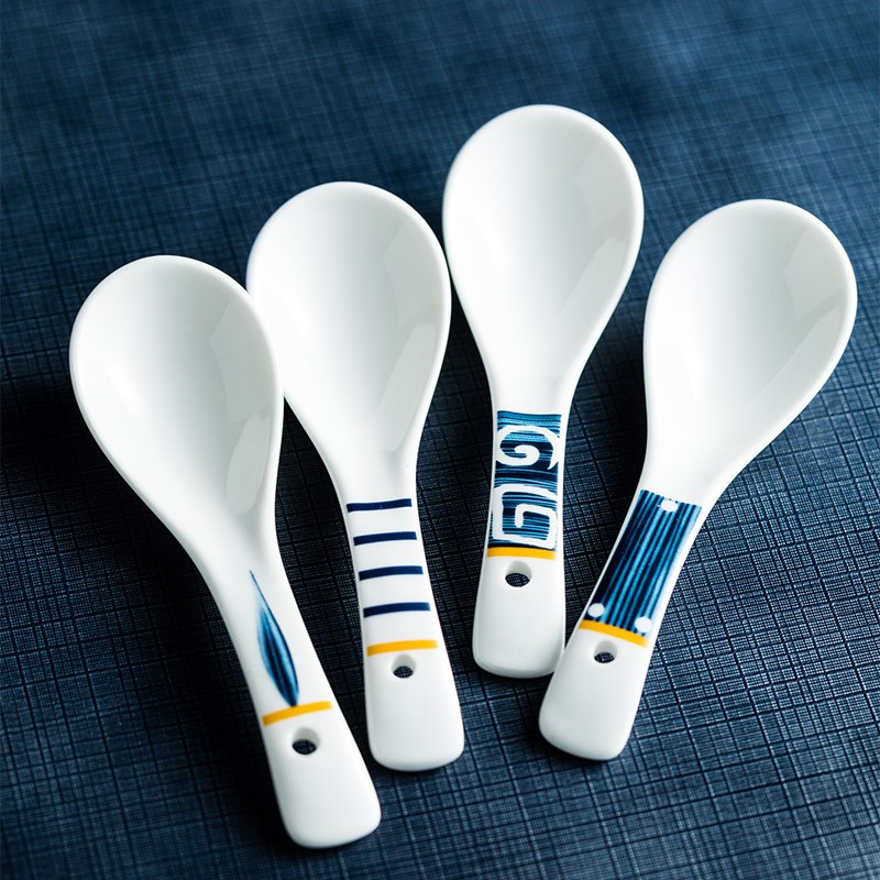 Triple W Sendok Sup Sendok Keramik Sendok Jepang Japanese Soup Spoon Ceramic Sendok Bebek Premium