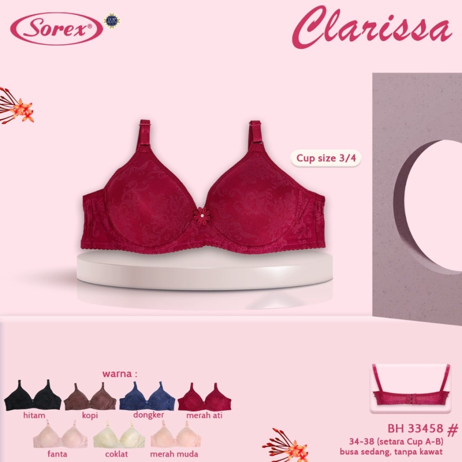 SOREX BRA 33458 33439 - BH WANITA MOTIF BATIK BUSA SEDANG TANPA KAWAT