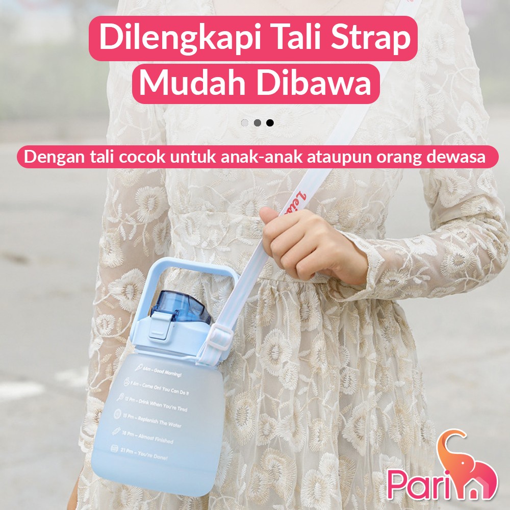 Botol Motivasi 1,1 Liter Botol Minum Viral Free Sticker 2D &amp; 3D