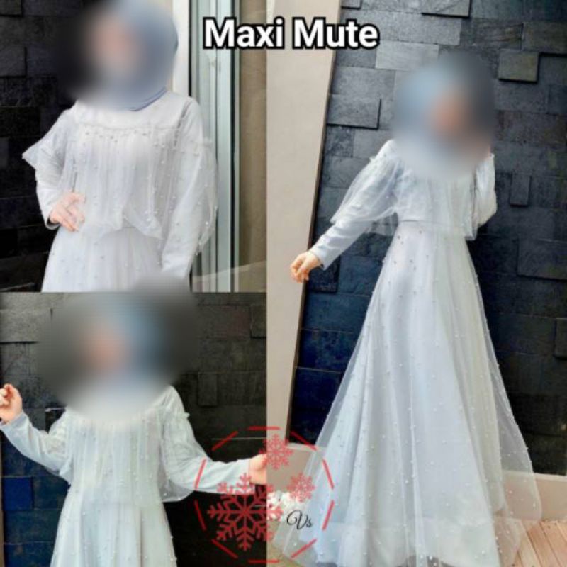 DRESS WANITA TERBARU / DRESS KONDANGAN MUSLIMAH / DRESS BROKAT / MAXI MUTE