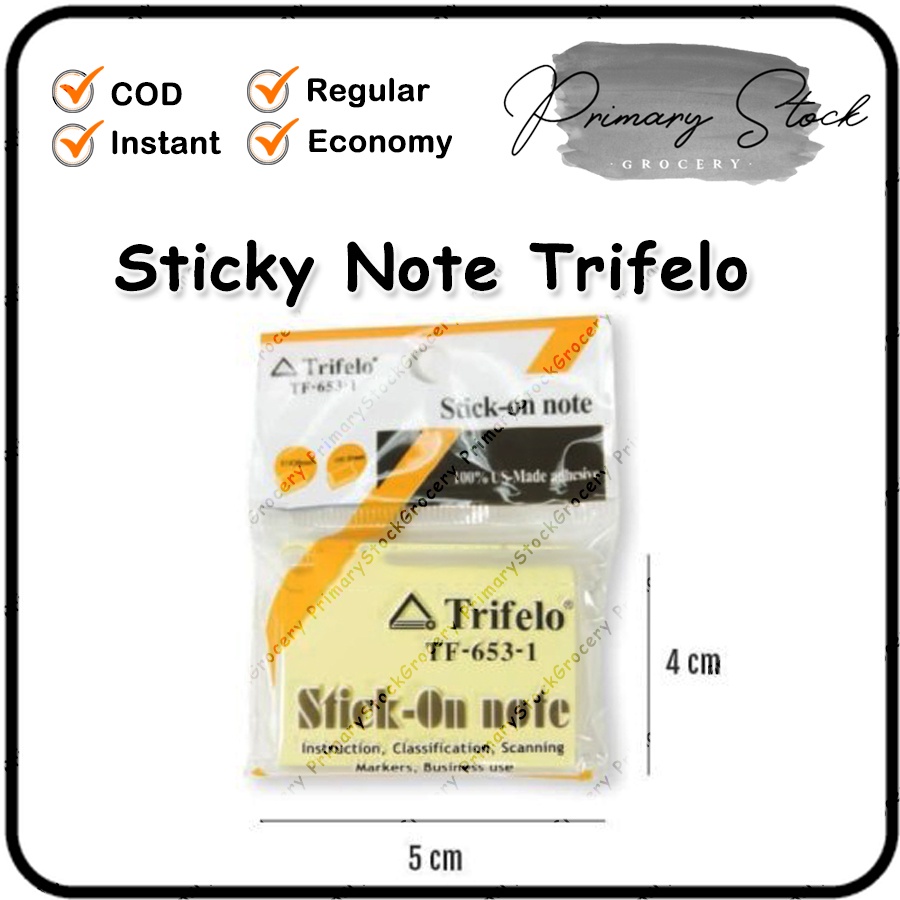 

Sticky Note Persegi Kertas Memo Polos Paper Mini Memopad Trifelo 100 Lembar