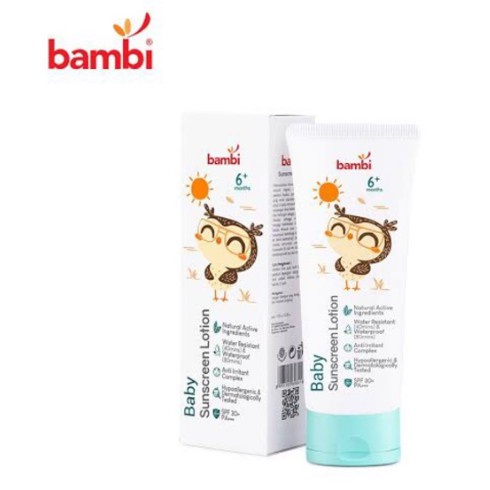 BAMBI Baby Sunscreen Lotion 100ml / Cream Sunblock / Krim Bayi