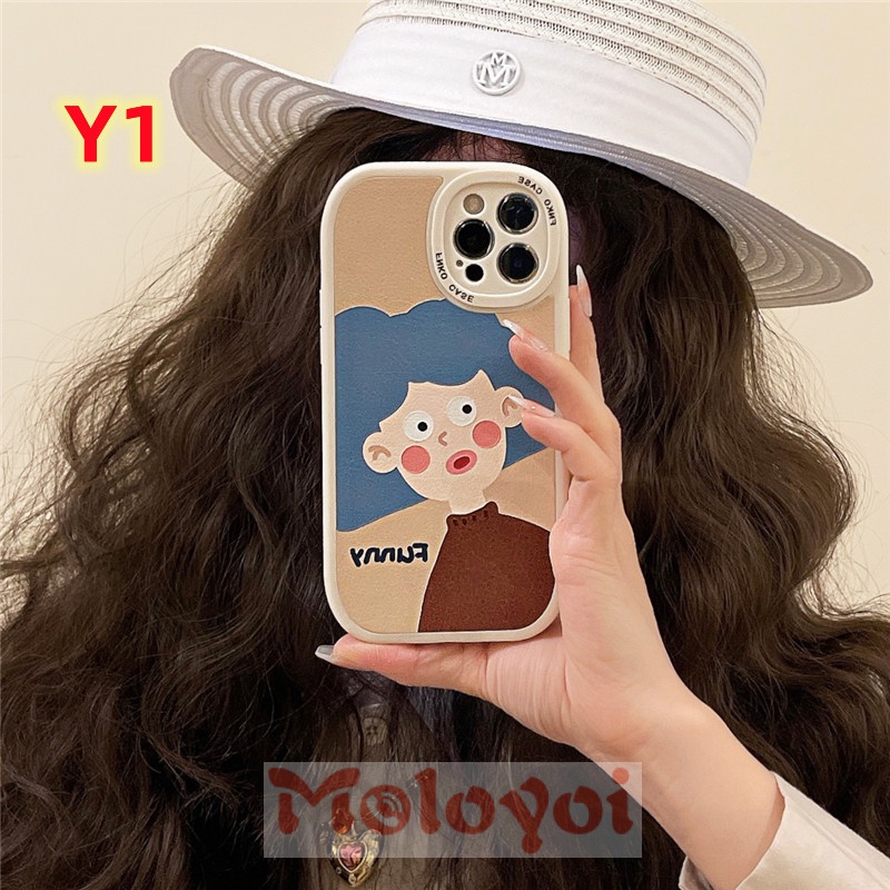 Soft Case Pelindung Lensa Bahan Silikon TPU Motif Kartun Untuk iPhone 11 7 8 Plus XR X 13 11 12 Pro MAX XS MAX 8 Plus 7 Plus SE 2020