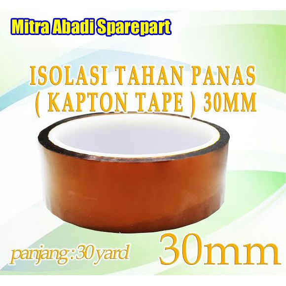 

Isolasi Tahan Panas / Polyimide Tape / Kapton Tape 30mm 30 yard