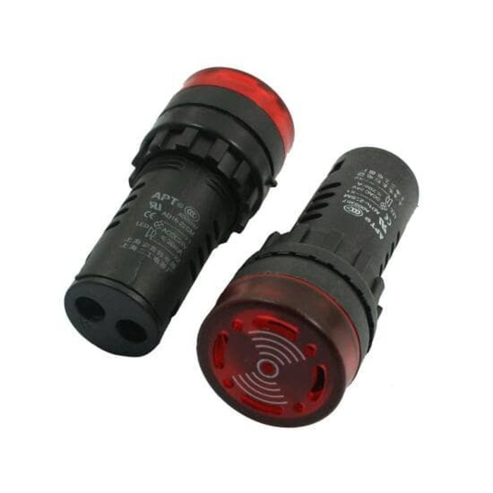 lampu pilot buzzer flash light LED lamp alarm signal APT AD16 220v