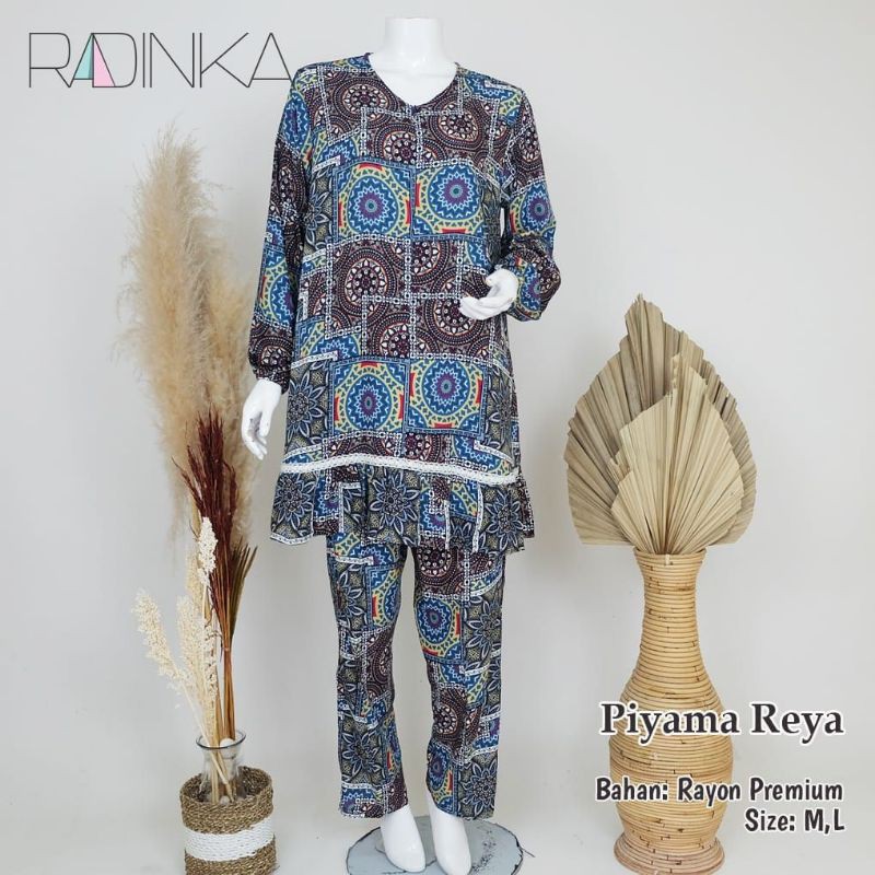 Radinka OneSet Piyama Rayon Dewasa Branded Termurah