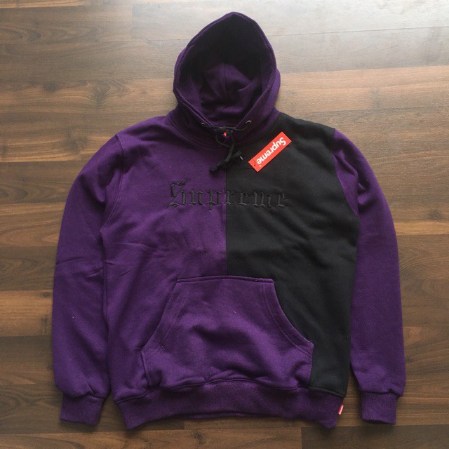 HOODIE SUPREME LOGO BORDIR UNGU PREMIUM SAML HOODIE IMPORT KOREA UBA