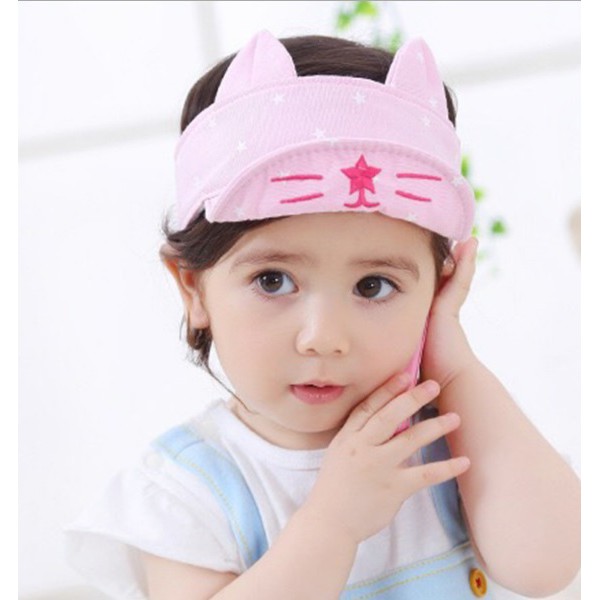 Topi anak / topi bayi import unisex motif kucing