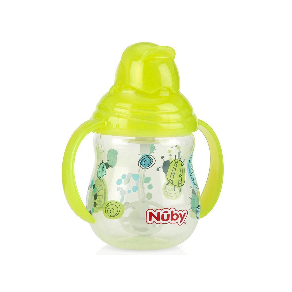 Nuby Flip N' Sip Twin Handle Cup 270ml - Green