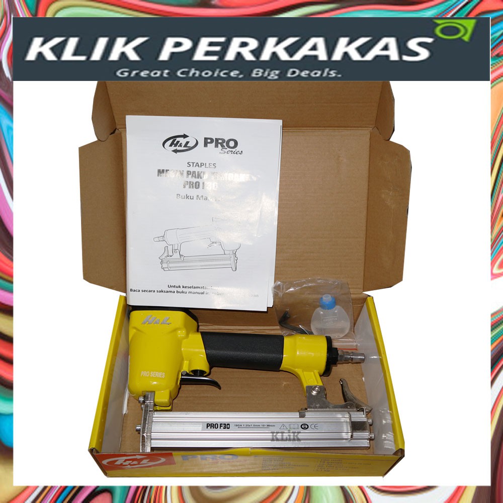 Air Staples Gun Pro F30 H&amp;L KUNING