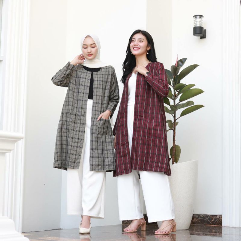 YAYA BLAZER (ld102 pjg95) - Outer Kotak Linen