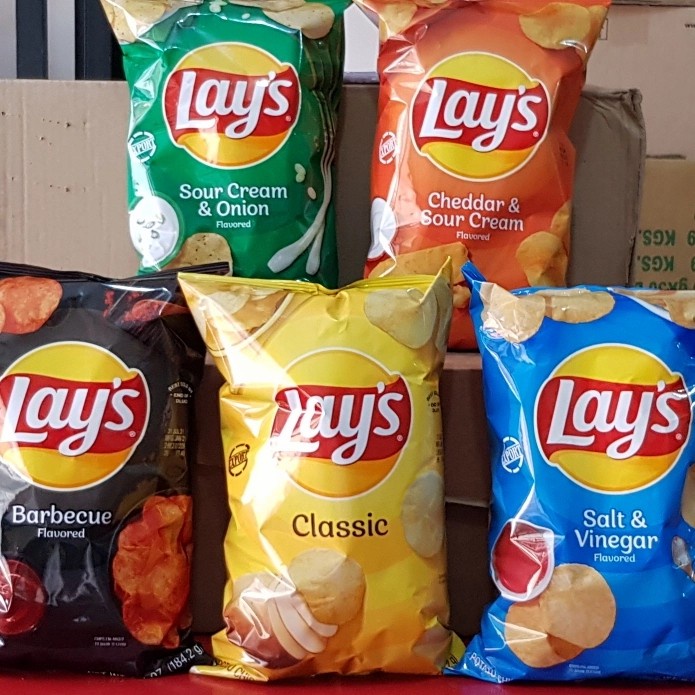 

TERBARU LAYS snack keripik kentang impor barang original USA 184gr/6,5oz - Cheddar & Sour