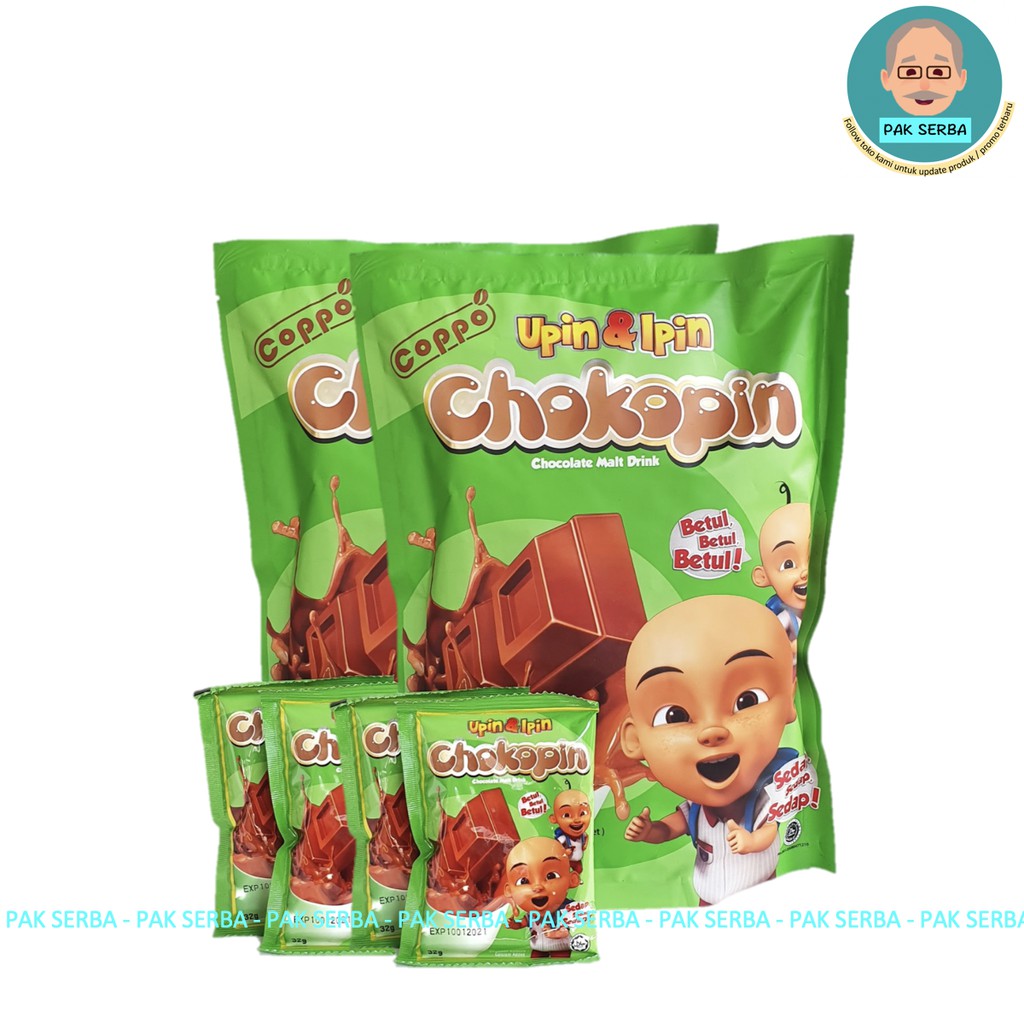 Minuman Coklat Chokopin Chocolate Malt Drink Upin &amp; Ipin (2 BAG) / Chocopin