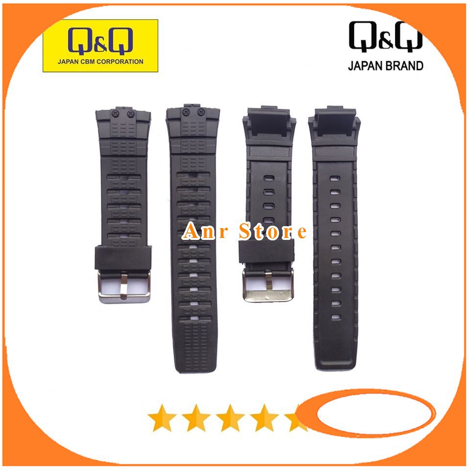 Tali Jam Tangan Q&amp;Q QnQ GW80 GW-80 GW 80 Hitam