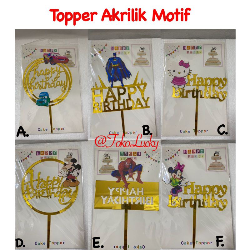 

Topper Akrilik motif