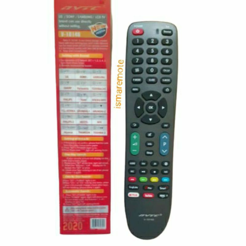 REMOTE REMOT TV  MULTI SMART TV 3D LCD LED NETFLIX YOUTUBE V1014