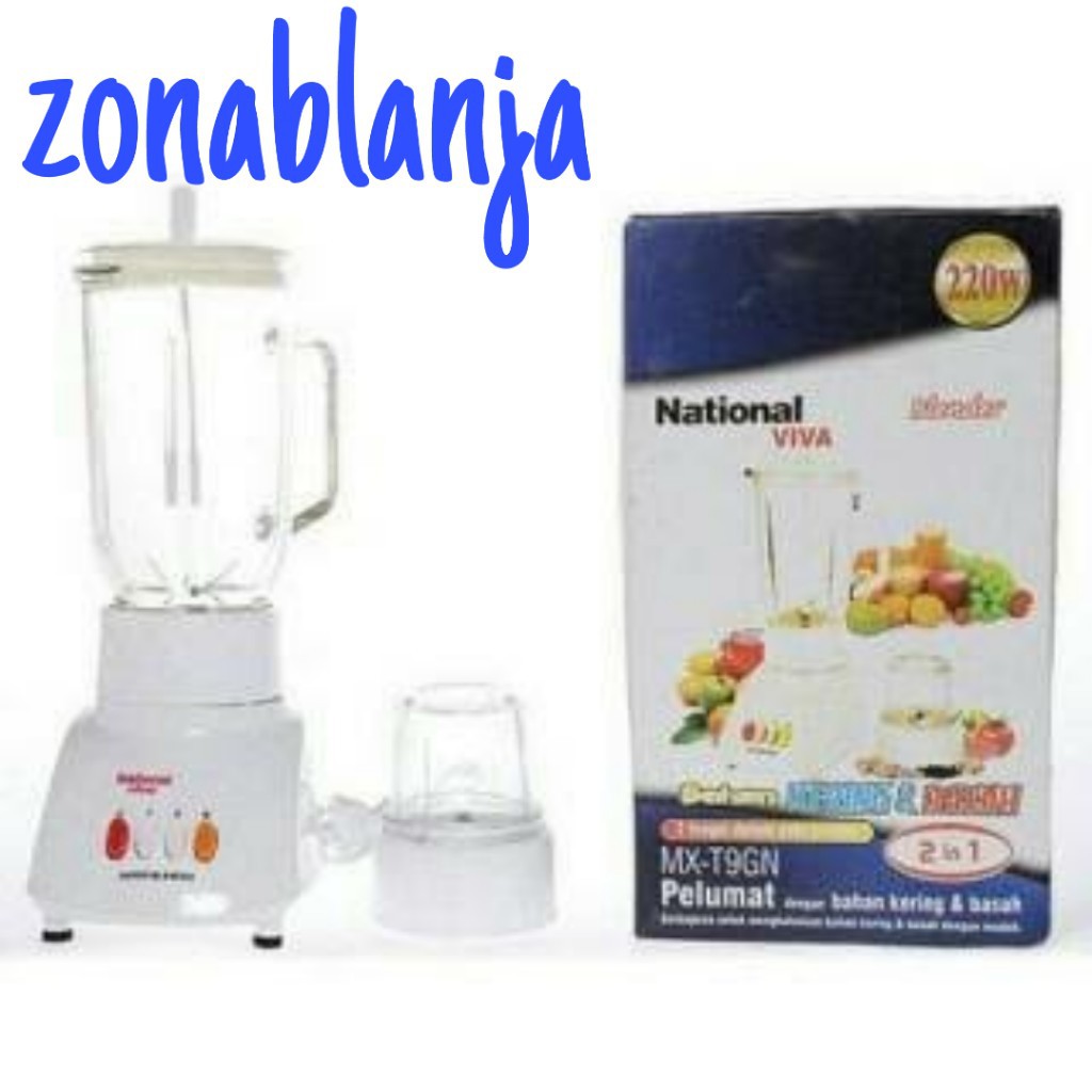 Blender National Omega Blender 2 in 1 Mx-T9GN kaca