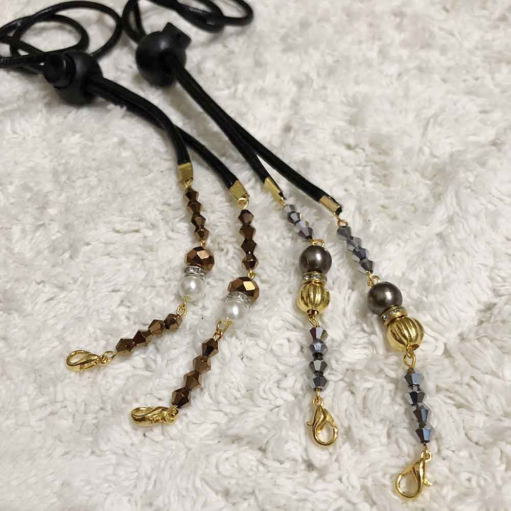 Strap masker kalung EARTHTONE gantungan konektor holder/ pengait hijab tali mask Chain 2in1 REALPIC