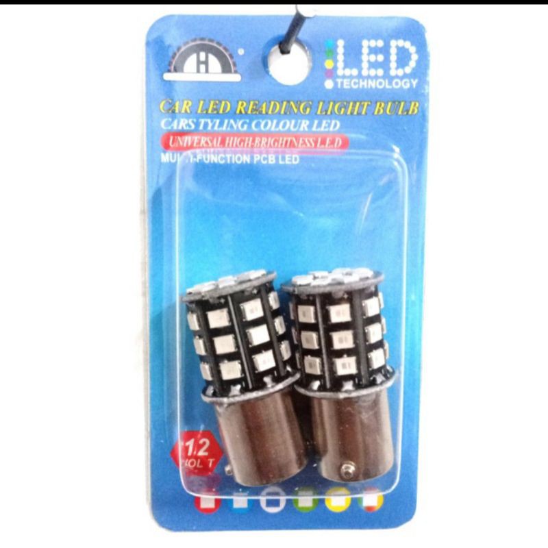 BOHLAM LED BAYONET MOTOR MOBIL KAKI 1  12 VOLT 1 PACK ISI 2 PCS