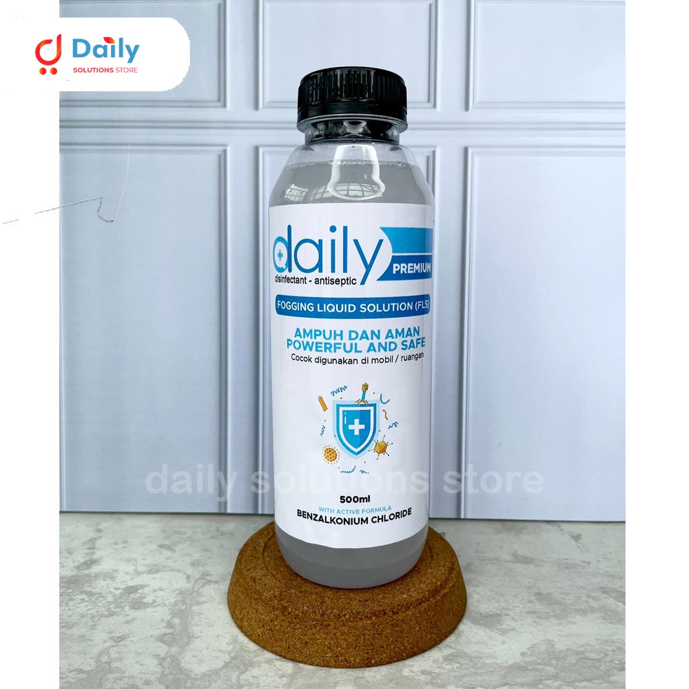 DESINFEKTAN FOGGING DAILY PREMIUM FOGGING LIQUID SOLUTIONS (FLS) 500ML KHUSUS MESIN FOGGING ASAP