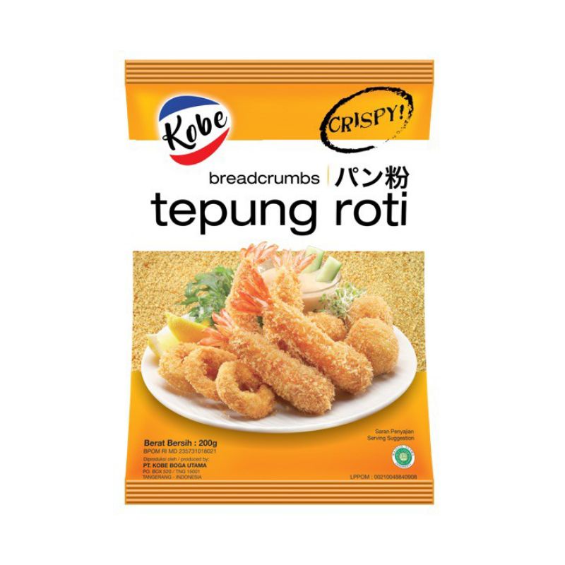 

Kobe Breadcrumbs Tepung Roti 200gr / Panir