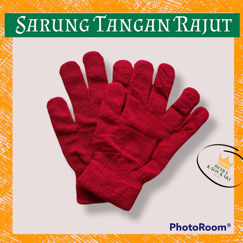 Sarung Tangan Rajut Wanita Pria Motor Bahan Woll Murah Motif Dan Polos 3Pasang