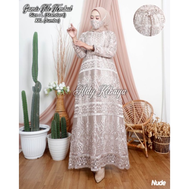 Gamis Tile Mutiara Model Busui / Gamis Tile Premium Frendly Busui / Gamis Cantik / Gamis Terbaru