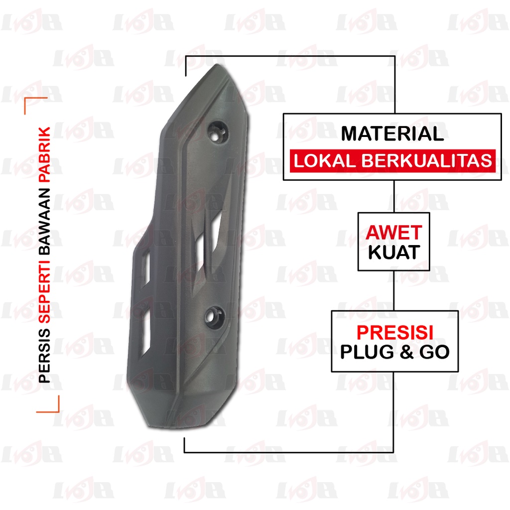 Pelindung Knalpot Vario 110 New ESP Cover Tutup Plastik Hitam Tebal Tameng Muffler Motor