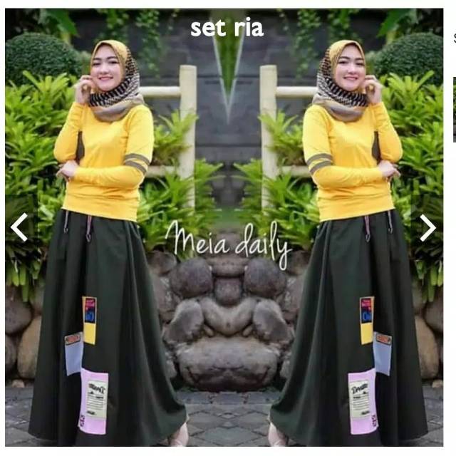 Set Ria | Pakaian wanita | Baju setelan | Kulot Panjang | Baju Wanita | Gamis Syari | Baju Gamis