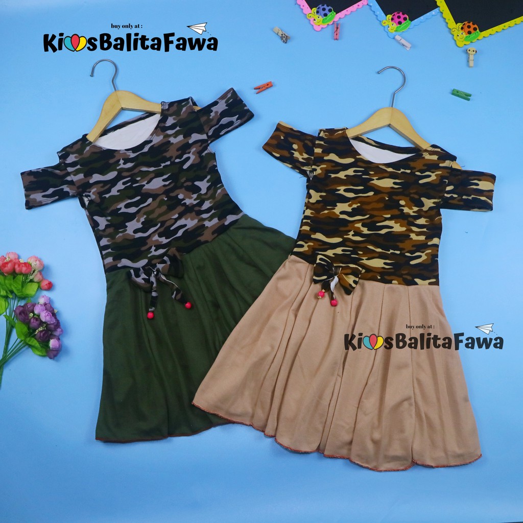 Dress Kanaya uk 4-5 Tahun / Dres Anak Perempuan Motif Baju Cewek Lengan Pendek Model Gaun