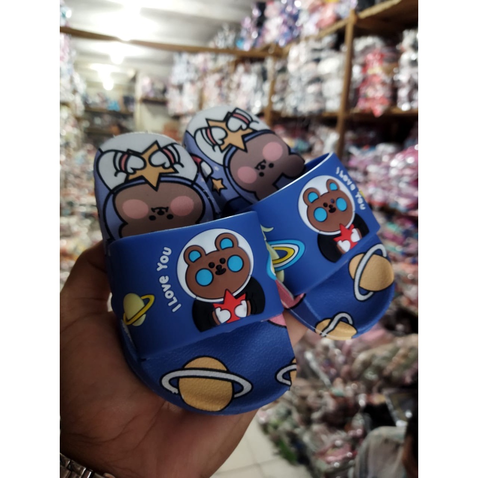 Sandal Selop Anak perempuan Karakter balance termurah 009-s2 24-35/ sandal anak kekinian /sadal bt21 bts