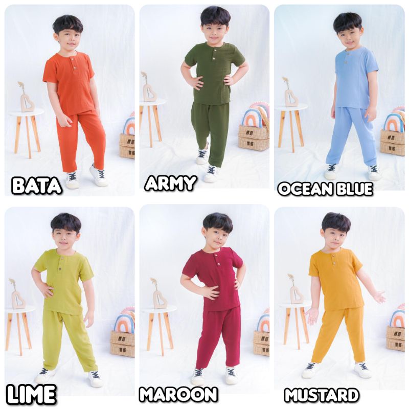 SET DERIAN STARKIDS 1-9Y -  SETELAN ANAK POLOS - SETELAN ANAK UNISEX