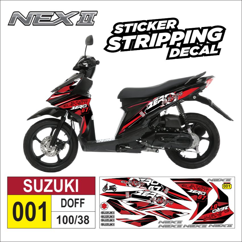 Sticker decal striping suzuki nex 2 II Variasi nex 2 II Suzuki packing aman