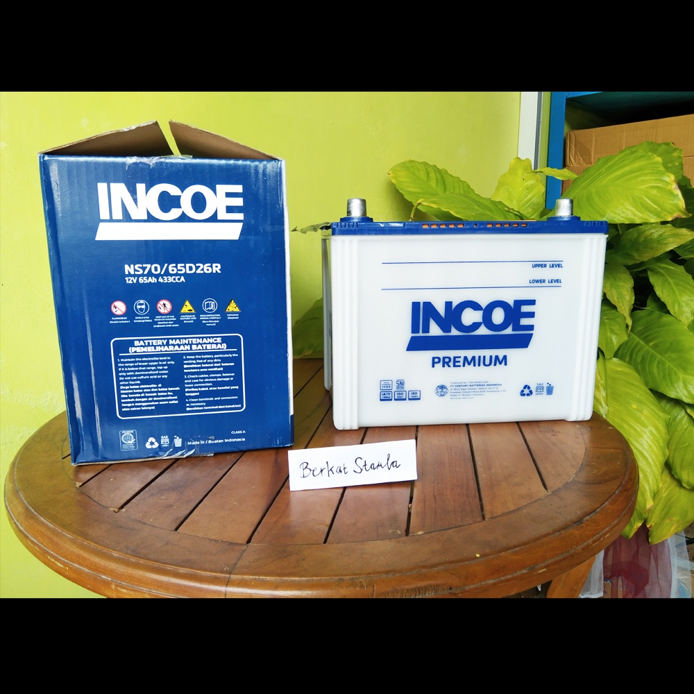 Jual Aki Mobil/Suku Cadang Mobil/Aki Incoe Premium NS70-65D 26R 12V