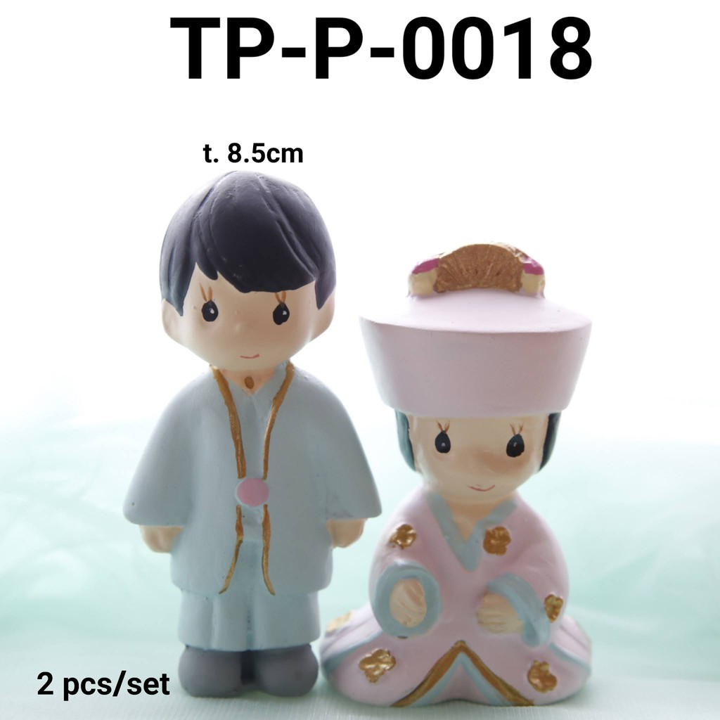 TP-P-0018 Cake topper hiasan kue patung pengantin precious moment yamama baking