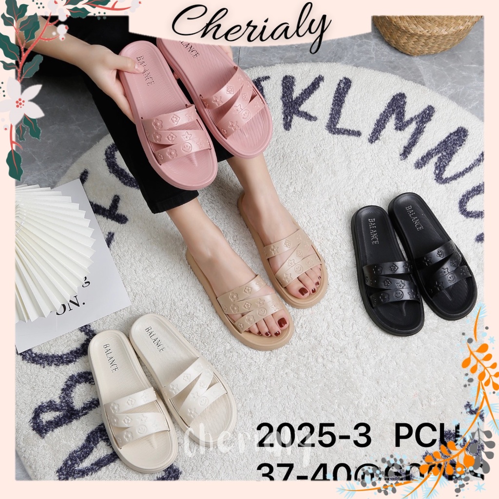 Sandal Jelly Wanita Impor Elastis Empuk Motif Pattern-Z Bahan Karet Non-Slip BALANCE 2025-3