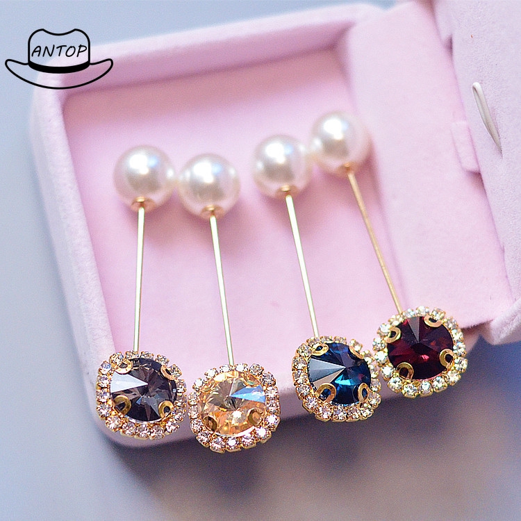 Antop！Collar Clip Dengan Mutiara Imitasi Untuk Wanita