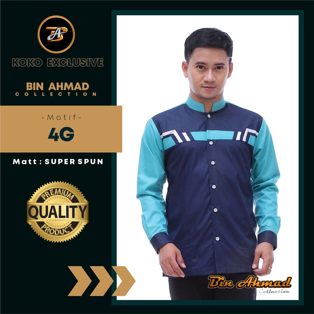 BAJU KOKO LENGAN PANJANG FASHION MUSLIM DEWASA - ORIGINAL PRODUK BIN AHMAD
