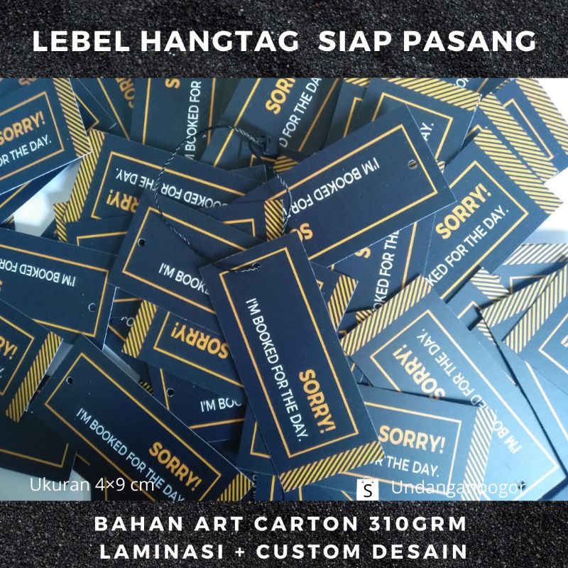 

CETAK LEBEL HANGTAG + TALI HANGTAG STRING 310 GRM FOR PRODUK FASHION REQUEST NAMA /DESAIN
