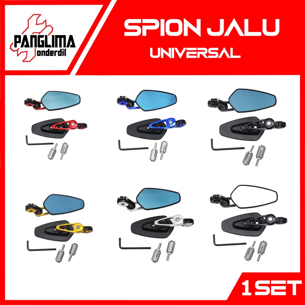 Spion Jalu Untuk Semua Jenis Motor-Universal Vario &amp; Beat &amp; PCX &amp; NMAX &amp; Supra &amp; Scoopy &amp; X Ride &amp; Xeon &amp; Tiger &amp; Jupiter &amp; Mio Sepion Oval Full CNC