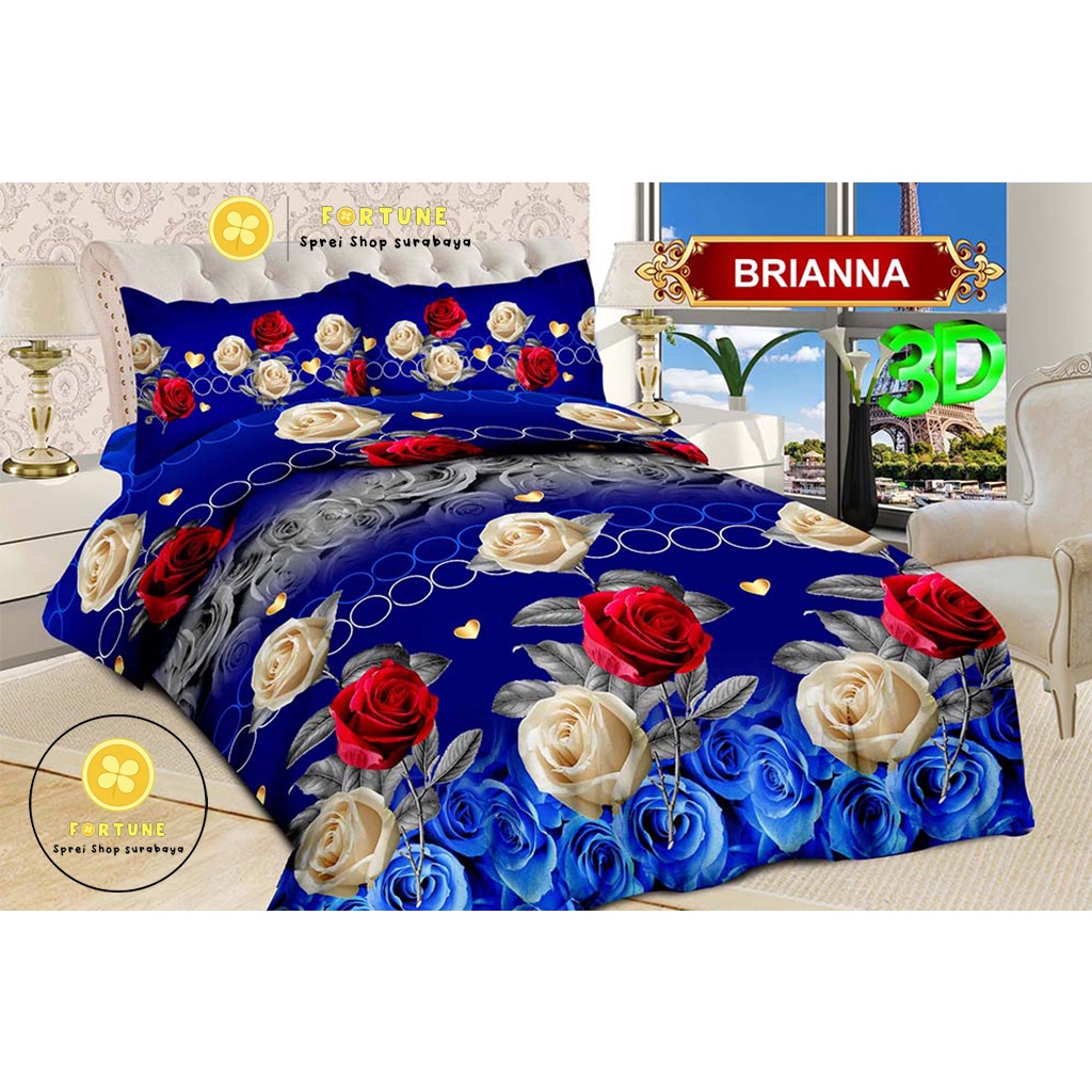 Sprei BONITA Motif Terbaru Bunga 3D Disperse (BISA COD) Brown Rose, Beautiful Paris, Emilia, Melrose, Brianna, Jolin, Khayana