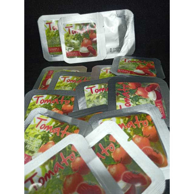SAMPLE PEELING WAJAH ANTIOXIDAN SOPHIE MARTIN TOMATO NATURAL ANTIOXIDANT PEELING 1,5ML