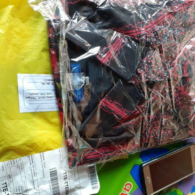 Hem Peksi Abang Cakrawangsa Marun Kemeja Batik Lengan Panjang Baju Pria Jumbo Xxl