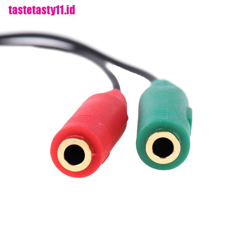 Kabel splitter y audio stereo 3.5mm male Ke 2 female headphone mic