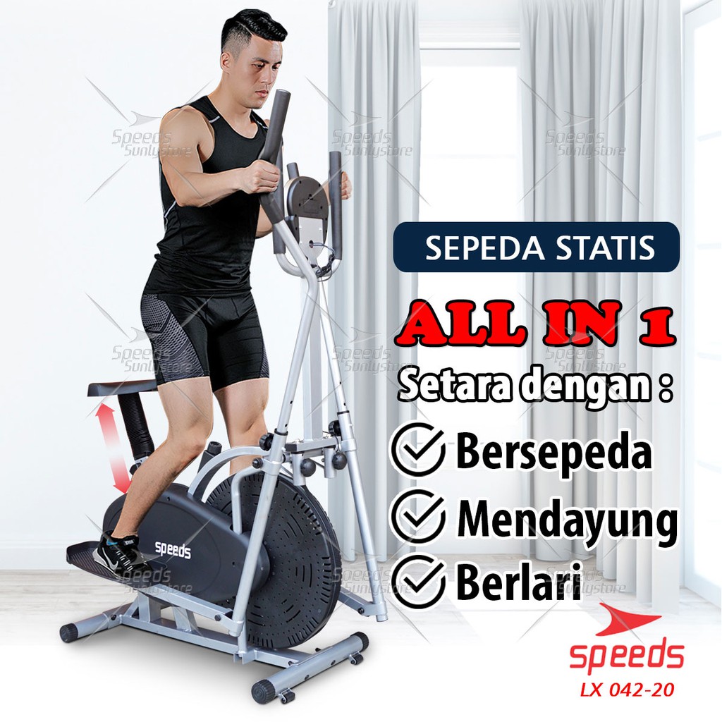 SPEEDS Sepeda Statis Orbitrack Platinum Bike Sepeda Fitness Air Bike Model Baru 042-20