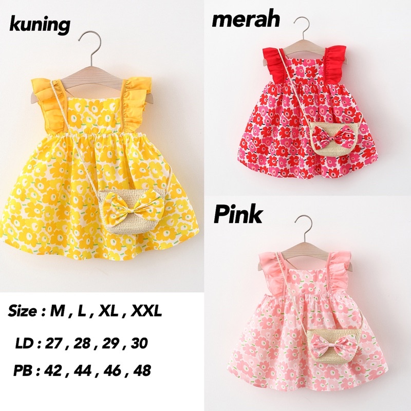 PROMO Dress import anak/ Baju anak perempuan import / Baju bayi / Dress bayi pesta / Baju pesta anak