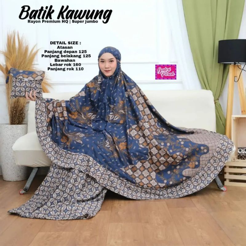 Mukena dewasa Batik Kawung Super Jumbo